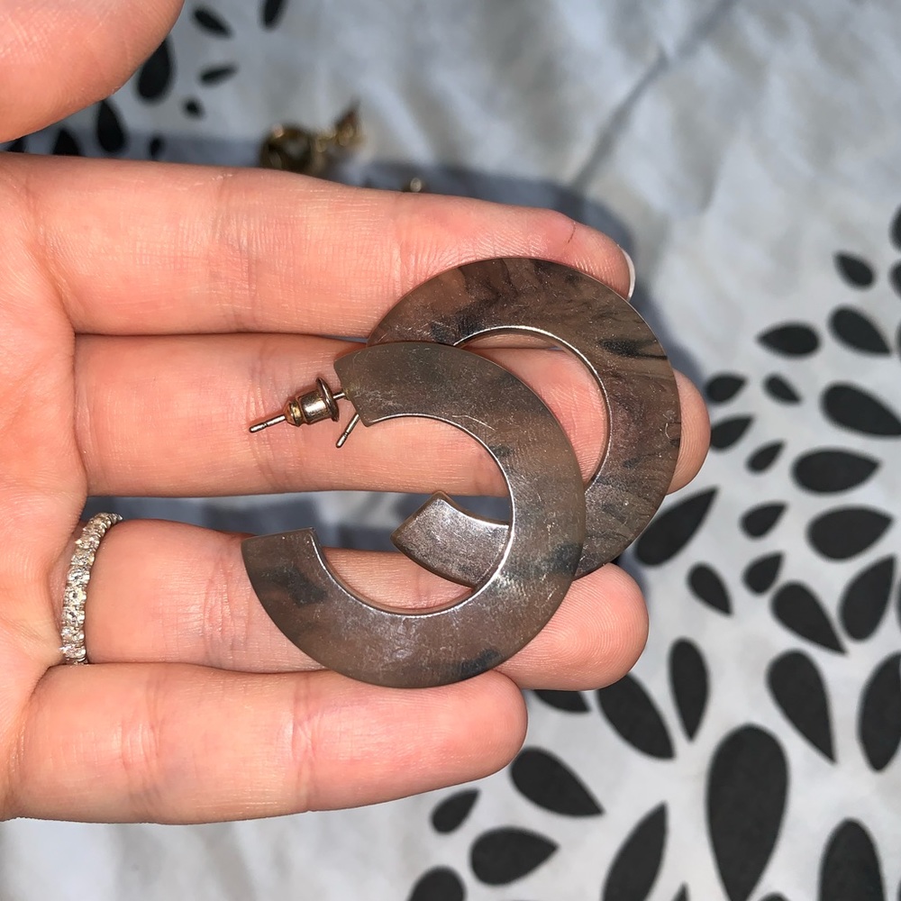 Brown Acrylic Hoops